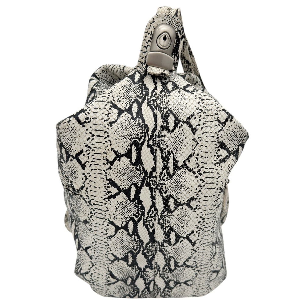 Snake-Print Women's Backpack - Black & White